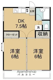 コーポすずらん【201号室】の間取り