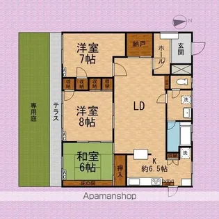キャステル上福岡【1階】の間取り