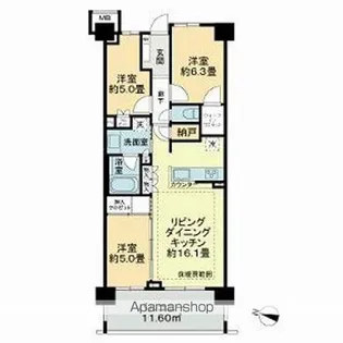 オハナ船橋習志野台【2階】の間取り
