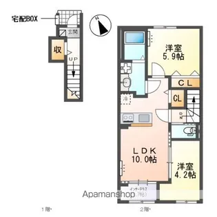 ソレイユ・ブラン【2階】の間取り