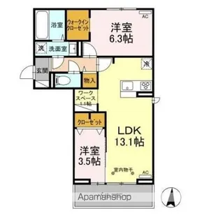 エクシリア A【3階】の間取り