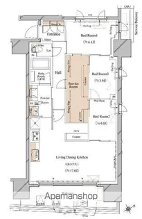 ブランシエスタ浅草蔵前【11階】の間取り