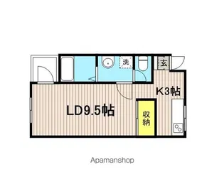 アスパイアーティクス【1階】の間取り