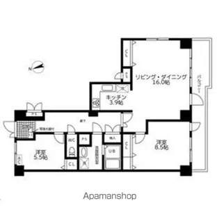 池下タワーズ【601号室】の間取り