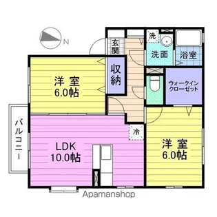 グリーンコート城南F【2階】の間取り