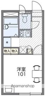 レオパレスコンフォート隅の浜【110号室】の間取り