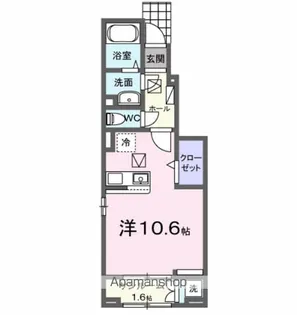 ドミールオカマエ B【1階】の間取り