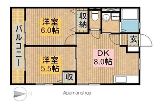 グリーンリーフⅠ【2階】の間取り