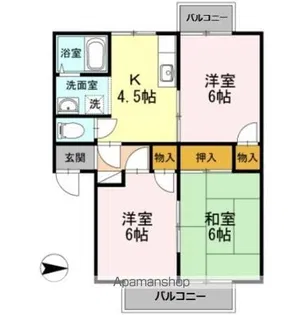 メゾンクローバー A棟【2階】の間取り