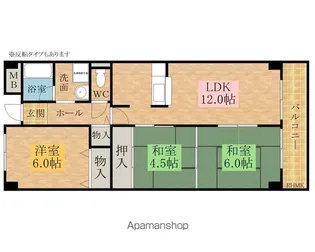 クロスロウズ荒木街【6階】の間取り