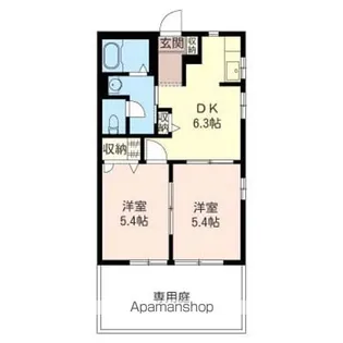 リザイアB棟【101号室】の間取り