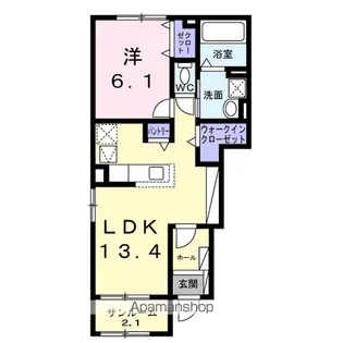 アドヴァンス立石【1階】の間取り