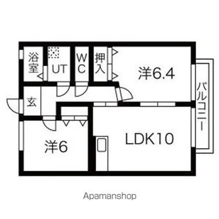 ソフィア八田B棟【2階】の間取り