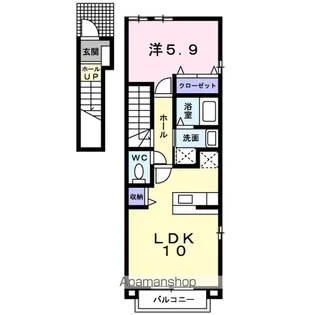 フィオーレ カーザ【2階】の間取り