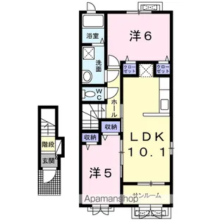 ルミアス前潟Ⅰ【2階】の間取り