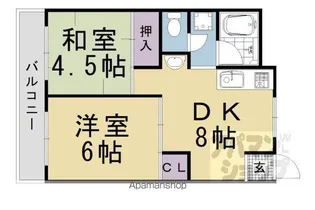 離宮リバーハイツ【305号室】の間取り