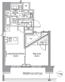 パークハビオ恵比寿【6階】の間取り