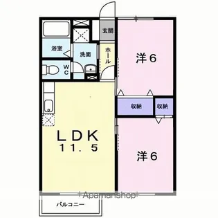 ファミール ドミール【1階】の間取り