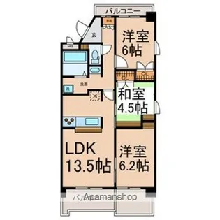 ルネス新岐阜【5B号室号室】の間取り