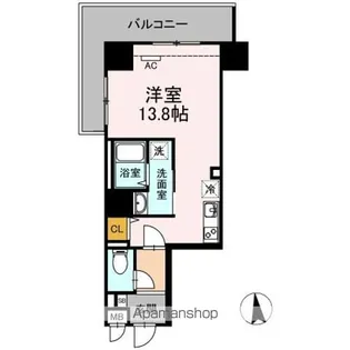 アロッジオ金剛【9階】の間取り