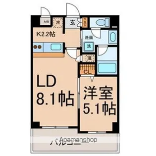 FS.幅下【5階】の間取り