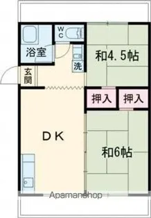 2DKの間取り画像