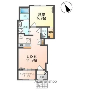 ロイヤルヒルズ【108号室】の間取り