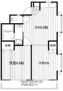 東京都中野区若宮3丁目【マンション】の間取り
