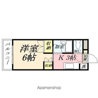 マンションLEE Ⅱ棟【2階】の間取り