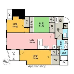 アメックス赤坂門タワー【12階】の間取り