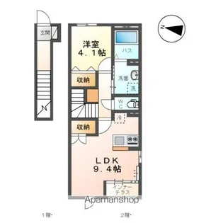 メゾン ラ テール【2階】の間取り