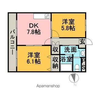メゾンドサクセス【2階】の間取り