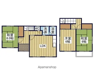 愛媛県松山市竹原3丁目【一戸建】の間取り