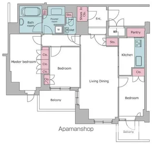 レジディアタワー目黒不動前【23階】の間取り