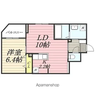 カスタムルーム月寒中央【401号室】の間取り