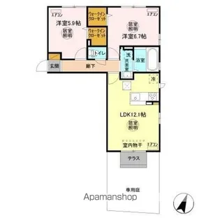 パストラルコート C【1階】の間取り