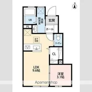 リーブルファイン松戸五香【1階】の間取り