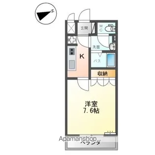 サンフィットあけぼの【1階】の間取り