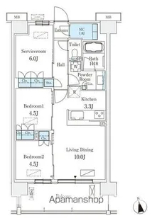 スカイグランデ津田沼【4階】の間取り