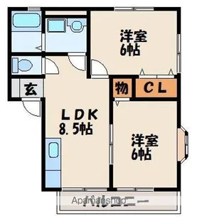 コーポ誠【2階】の間取り