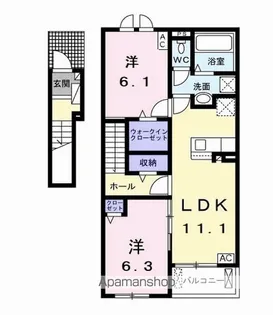 アルドーレⅡ【2階】の間取り