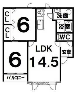 つちやパレスC【201号室】の間取り