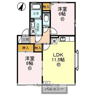 グリーンコート【2階】の間取り