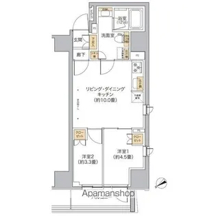 リビオメゾン新宿WEST【4階】の間取り