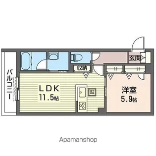 サンタクララ【103号室】の間取り