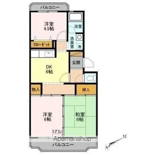 第二パールメゾン染谷【3階】の間取り
