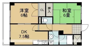 エムズビル【2-B号室】の間取り