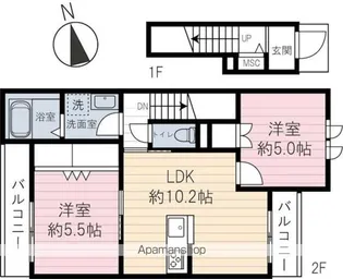 アーバンドエル駒込【202号室】の間取り