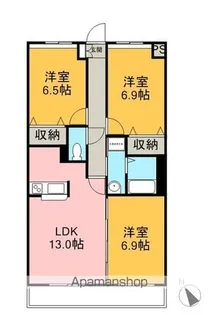 グランドソレーユ【1階】の間取り