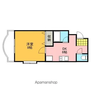 ラフォーレ祇園【4階】の間取り